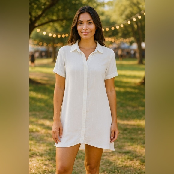 Barok Paris Dresses & Skirts - Anthropologie Barok Paris Blouse Linen Tunic Dress Sports Tennis NWT S #999